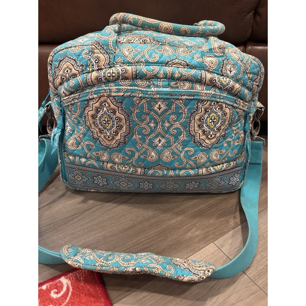 Vera Bradley Totally Turq Weekender Travel Bag —Retired Pattern